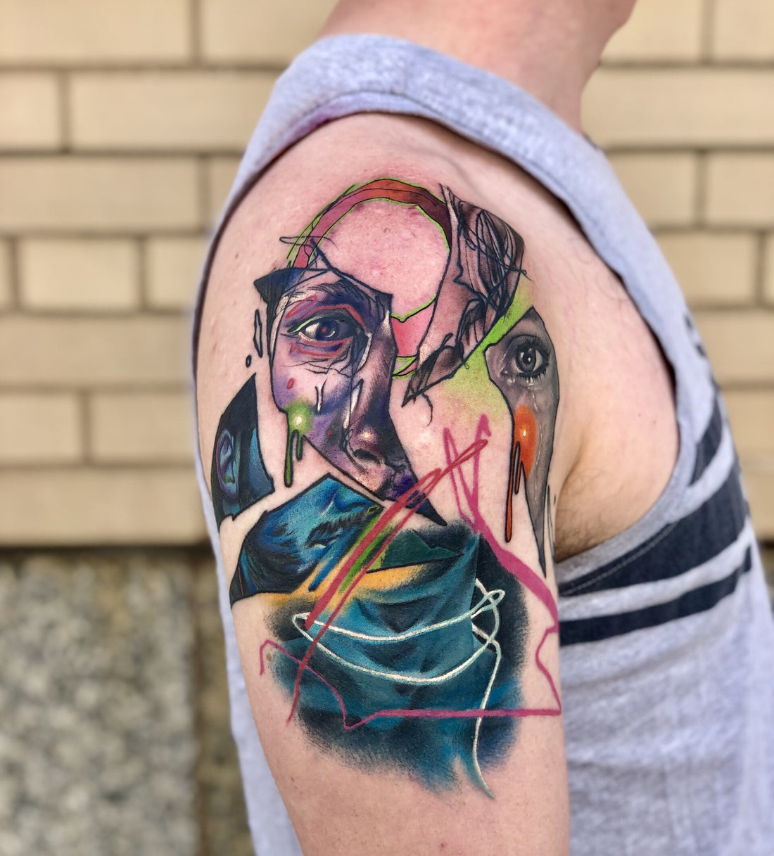 Custom Fine Art Color Tattoo by Louis Barak Chicago